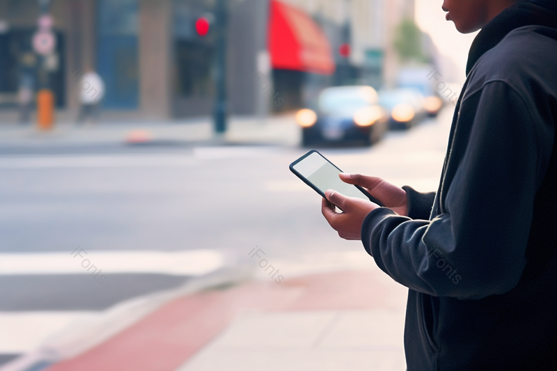 男性街头使用手机定位打工人上班族移动式摄影图实拍,高清,摄影图,摄影图片,图片大全,摄影图免费下载